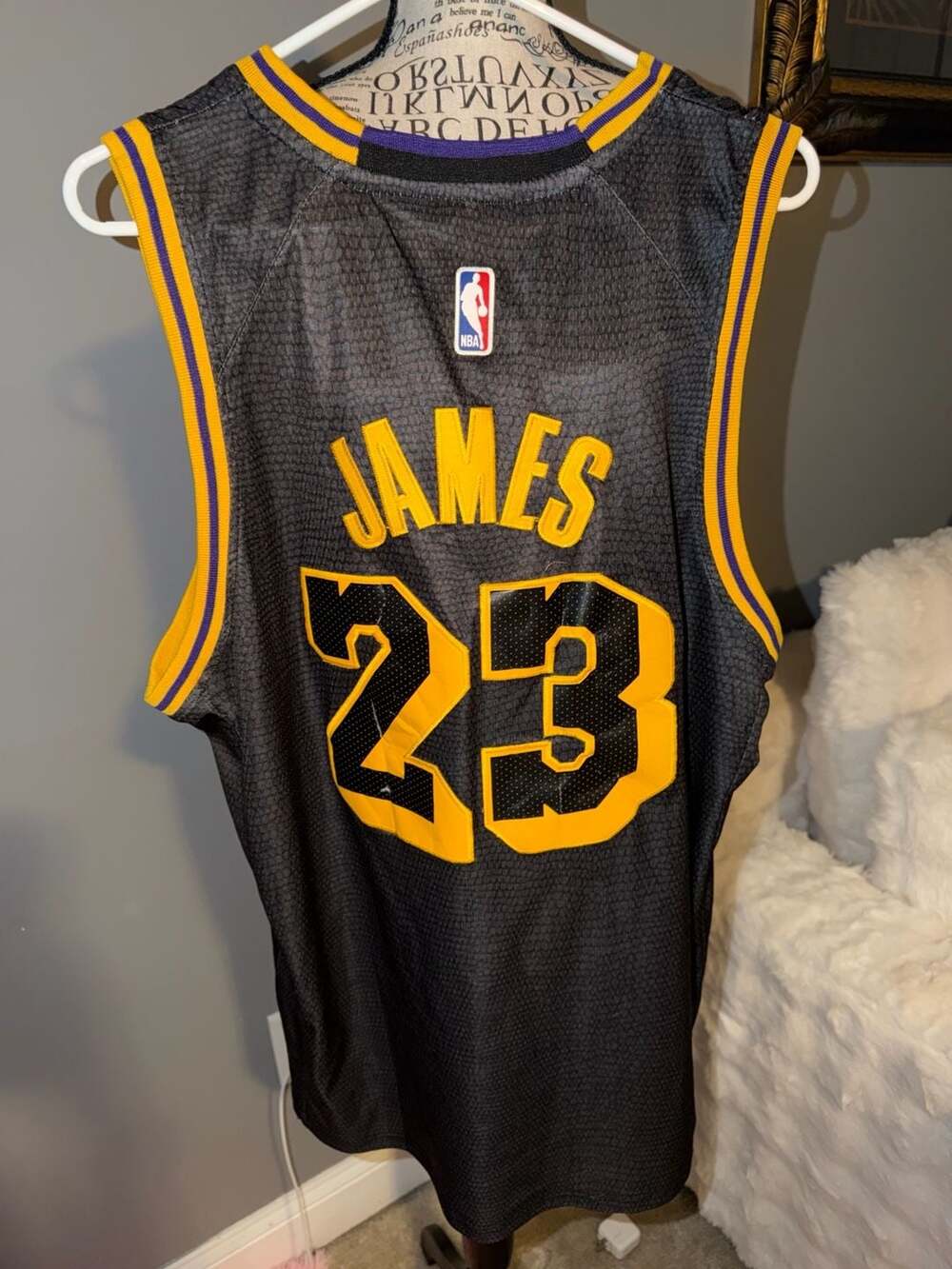 Nike LeBron James Los Angeles Lakers Black Mamba City Edition Swingman Jersey Si